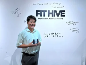 U.M., who trained at FIT HIVE, a personal gym in Honmachi, Nishi-ku, Osaka.
