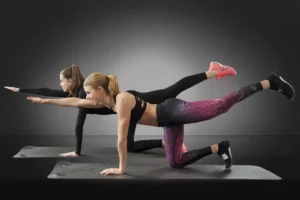 Photo of a woman doing core training