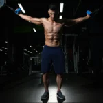Photo of a man with a six-pack training