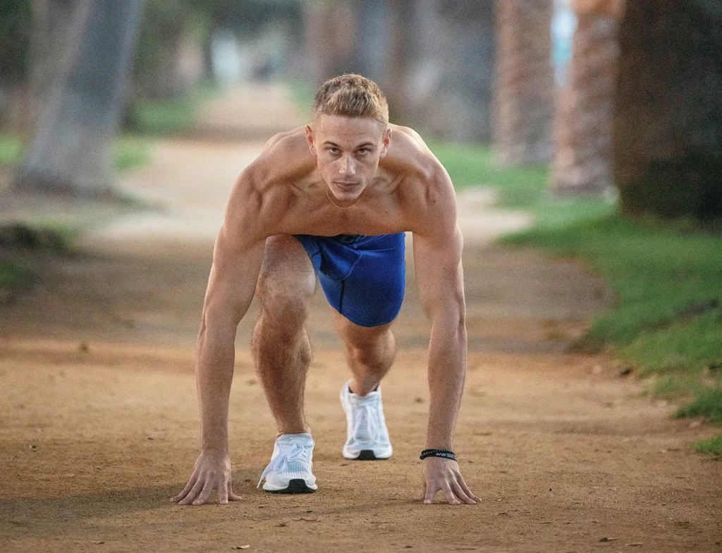 Photo of a man about to make a crunch start