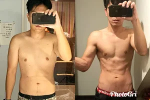 大阪市西区本町のパーソナルジムFIT HIVE（フィットハイブ）でトレーニングを受けた30代男性G.M様のビフォーアフター 編集