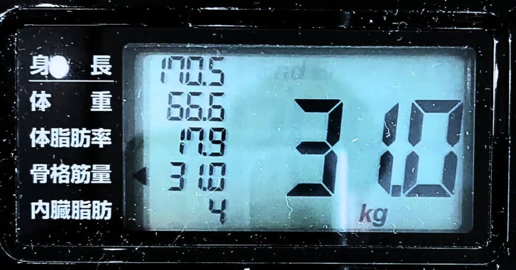 Body Composition Results Before 2-Month Challenge by Trainer Yasuda at FIT HIVE Hommachi Main Store

